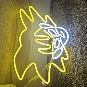Anime Yellow and White Neon Light Sign New In Box!